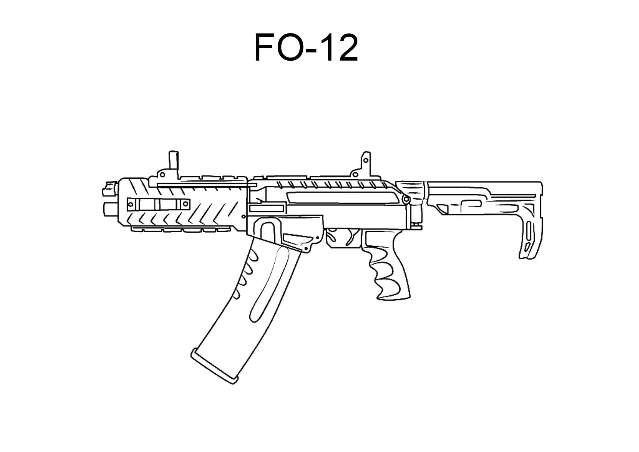 FO-12 Gun coloring page