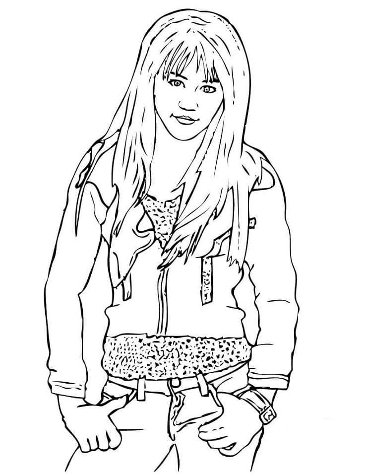 Free Drawing of Hannah Montana