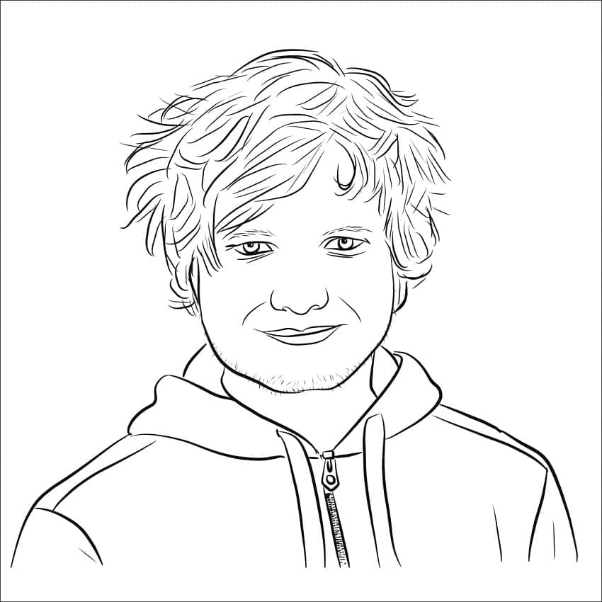 Free Ed Sheeran coloring page