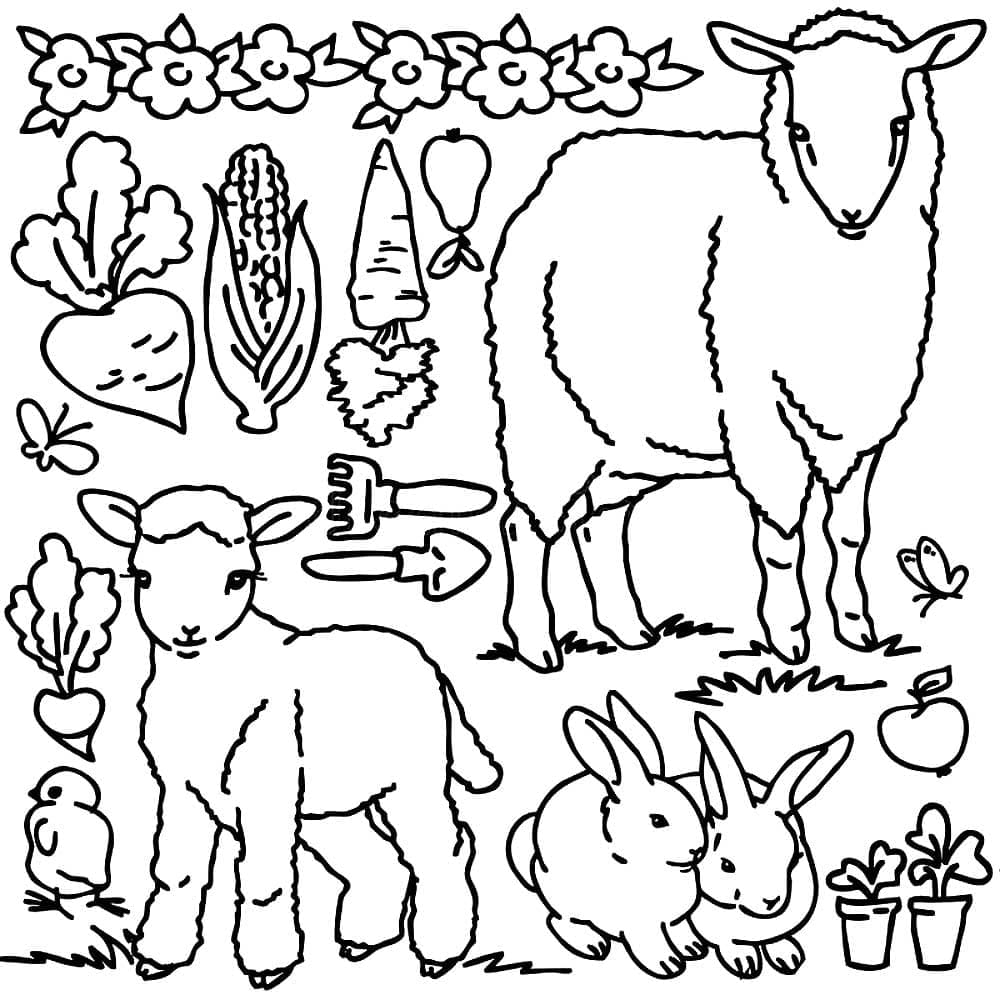 Free Farm Animal coloring page - Download, Print or Color Online for Free