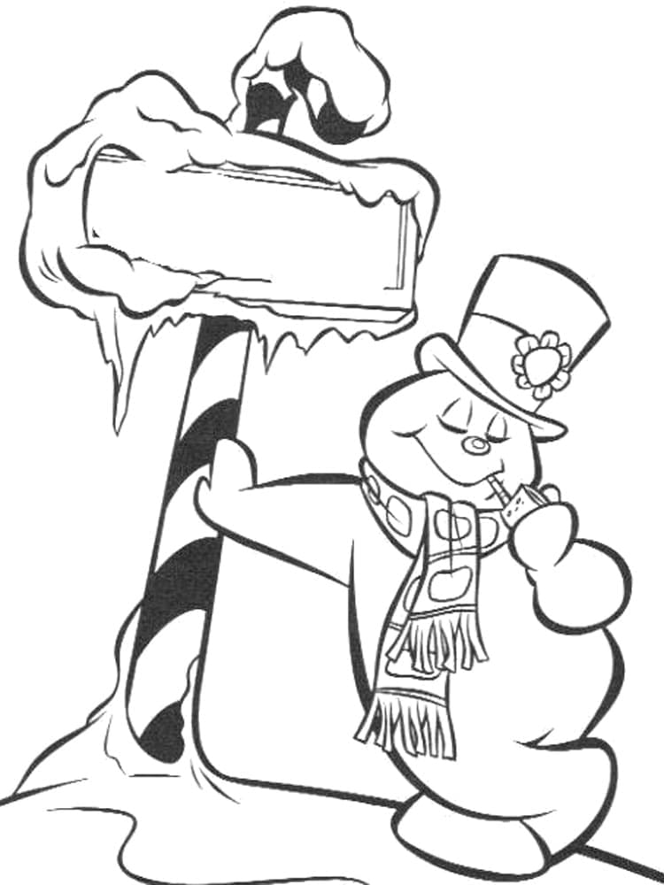 Free Frosty The Snowman coloring page