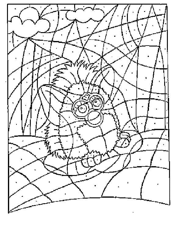 Free Furby coloring page