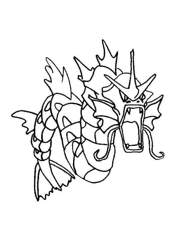 Free Gyarados coloring page