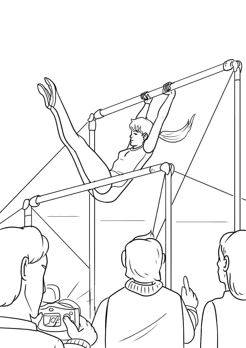 Free Gymnastics coloring page - Download, Print or Color Online for Free