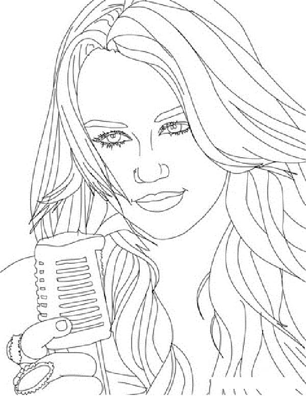 Free Hannah Montana coloring page