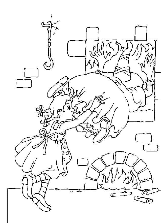 Free Hansel and Gretel coloring page