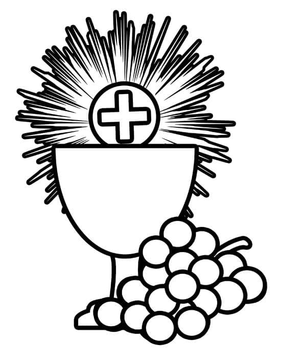 Free Holy Communion coloring page