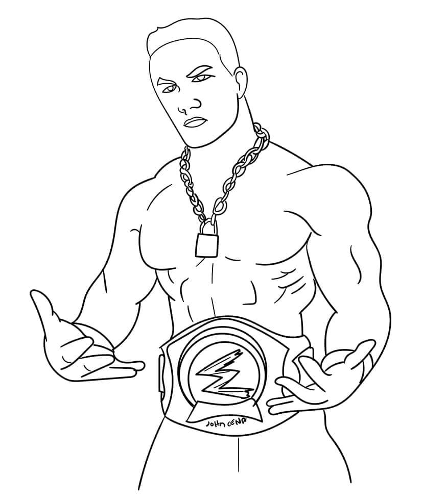 Free John Cena Coloring Page Download Print Or Color Online For Free