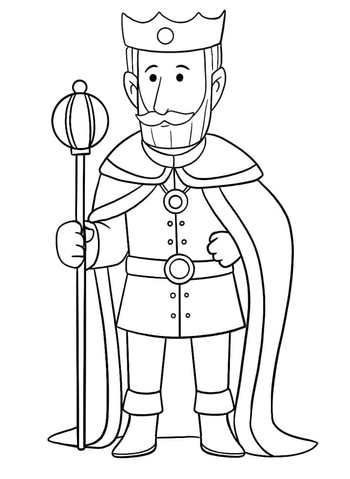 Free King coloring page