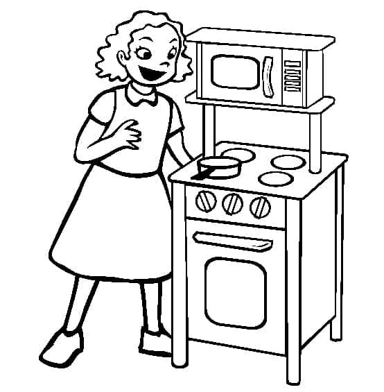 Free Kitchen coloring page