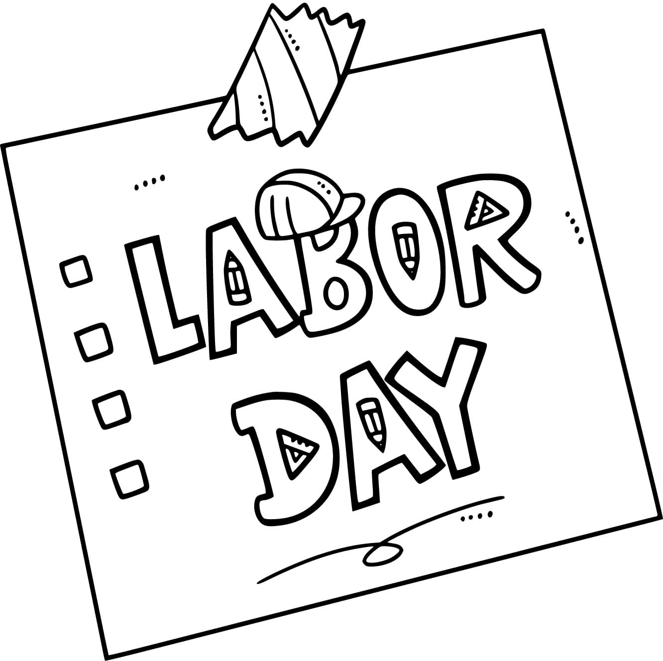 Free Labor Day For Kids coloring page