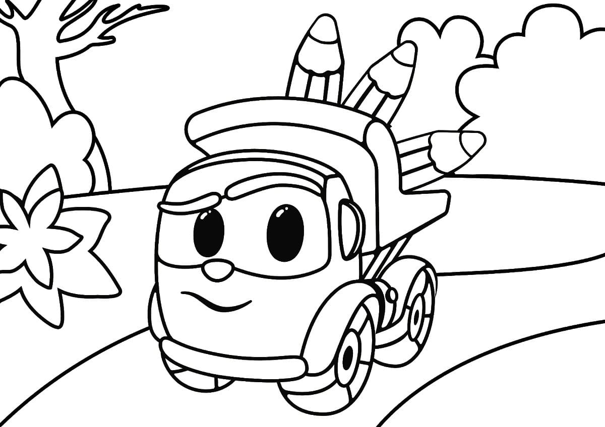 Free Leo the Truck coloring page