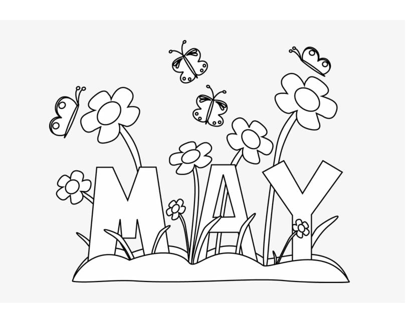 Free May coloring page