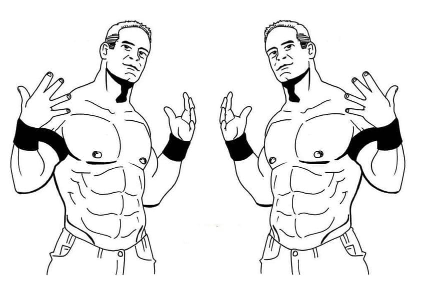 Free Printable John Cena coloring page