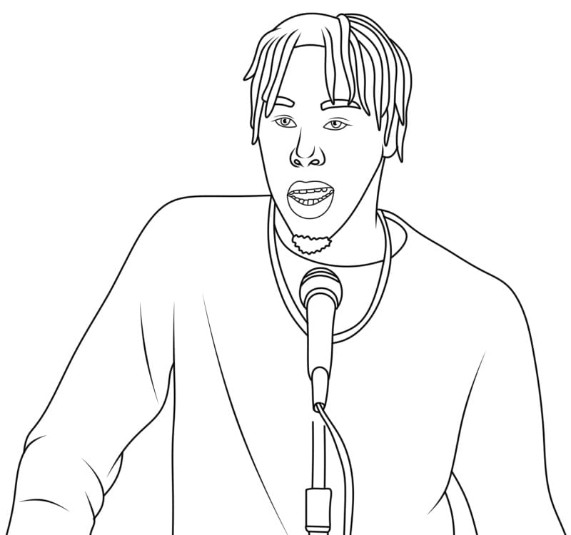 Free Printable Justin Jefferson coloring page