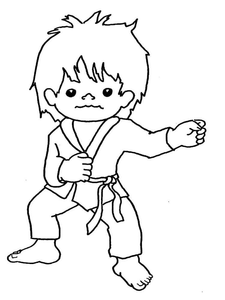 Free Printable Karate coloring page