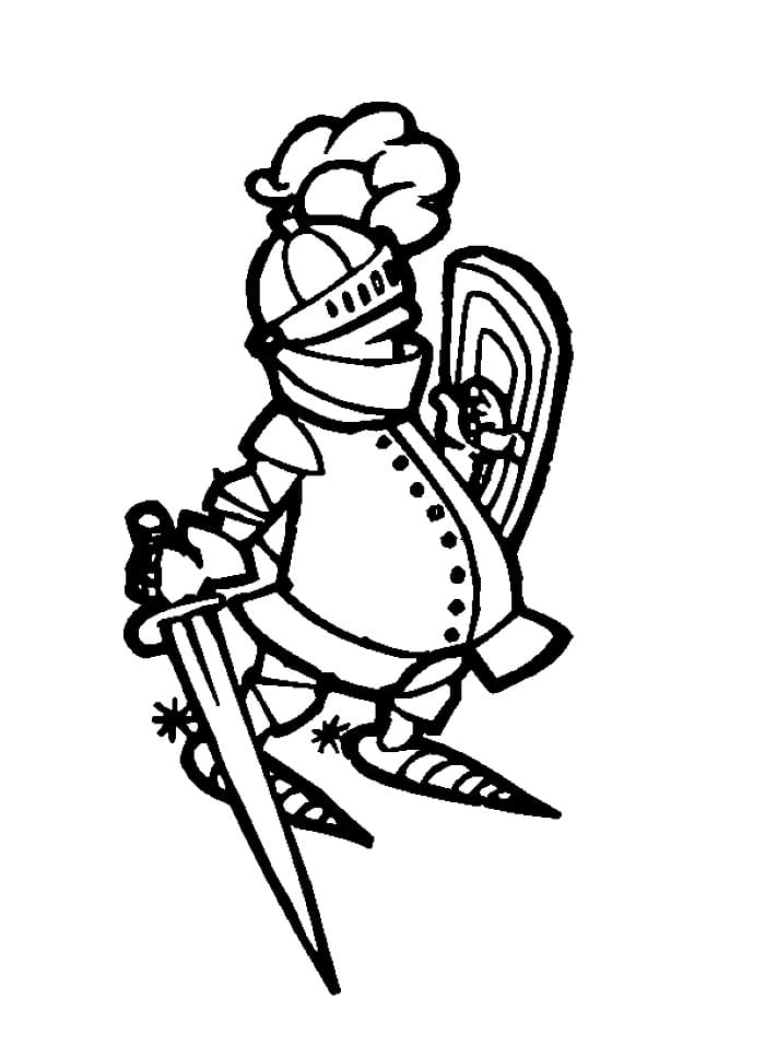 Free Printable Knight coloring page