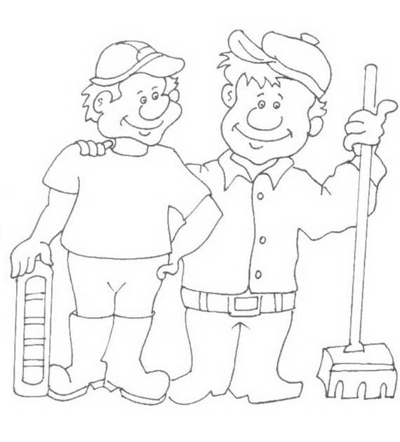 Free Printable Labor Day coloring page