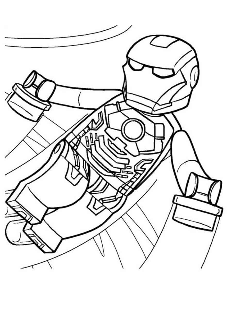 Free Printable Lego Iron Man coloring page