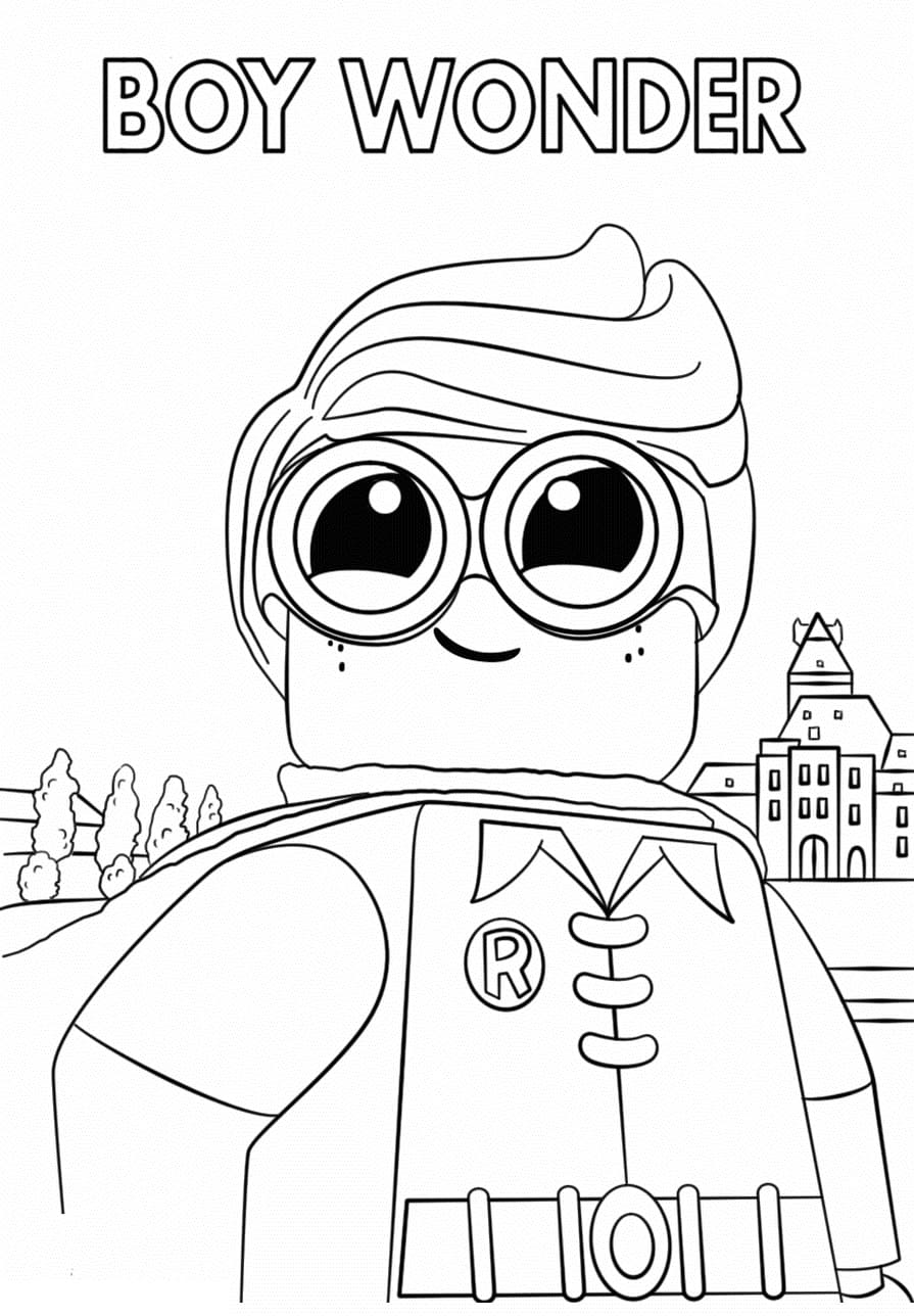 Free Printable Lego Robin coloring page