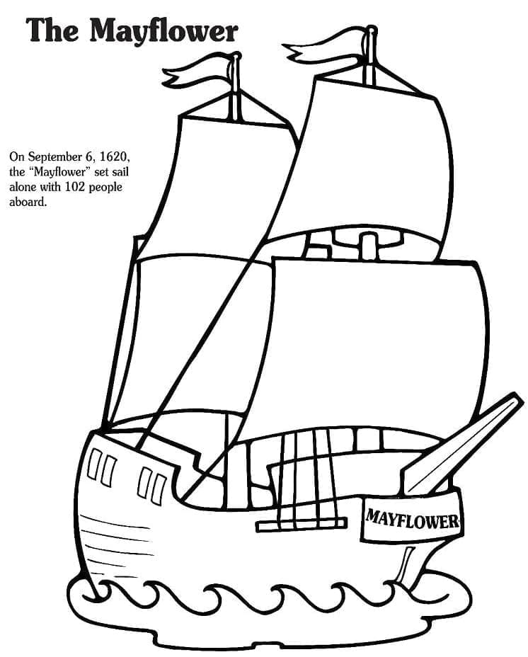 Free Printable Mayflower Ship