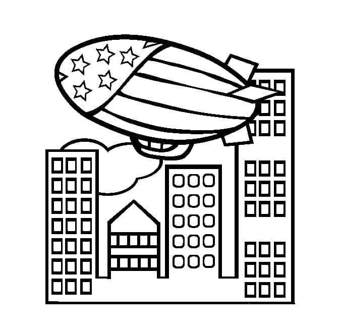 Free Printable US Independence Day coloring page