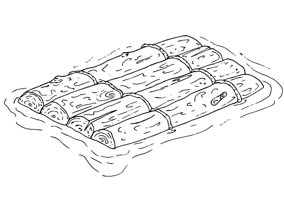 Free Raft coloring page