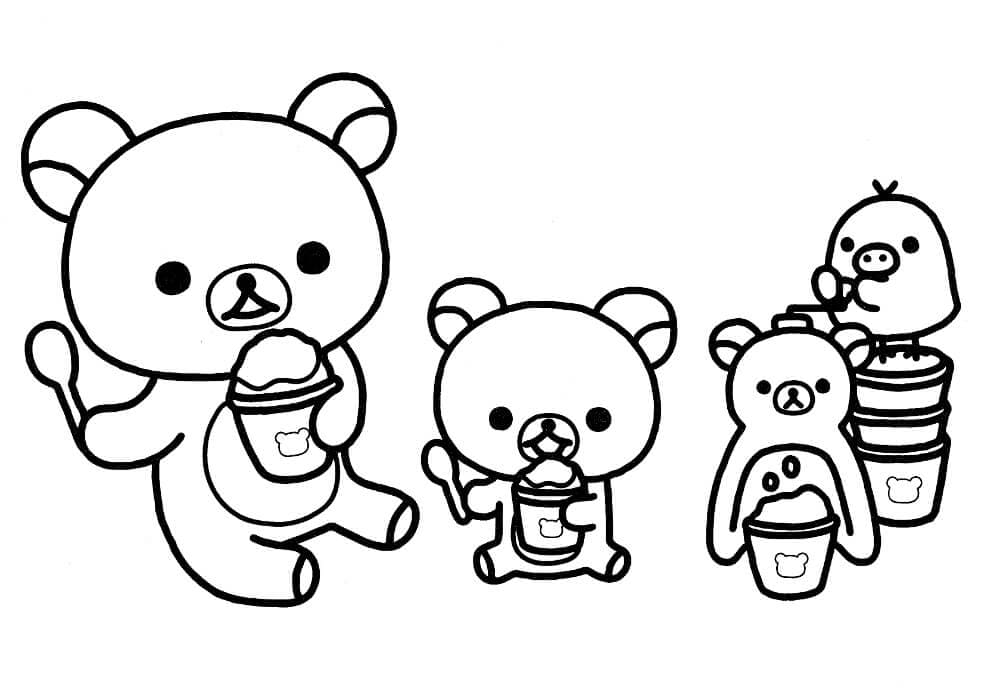 Free Rilakkuma coloring page