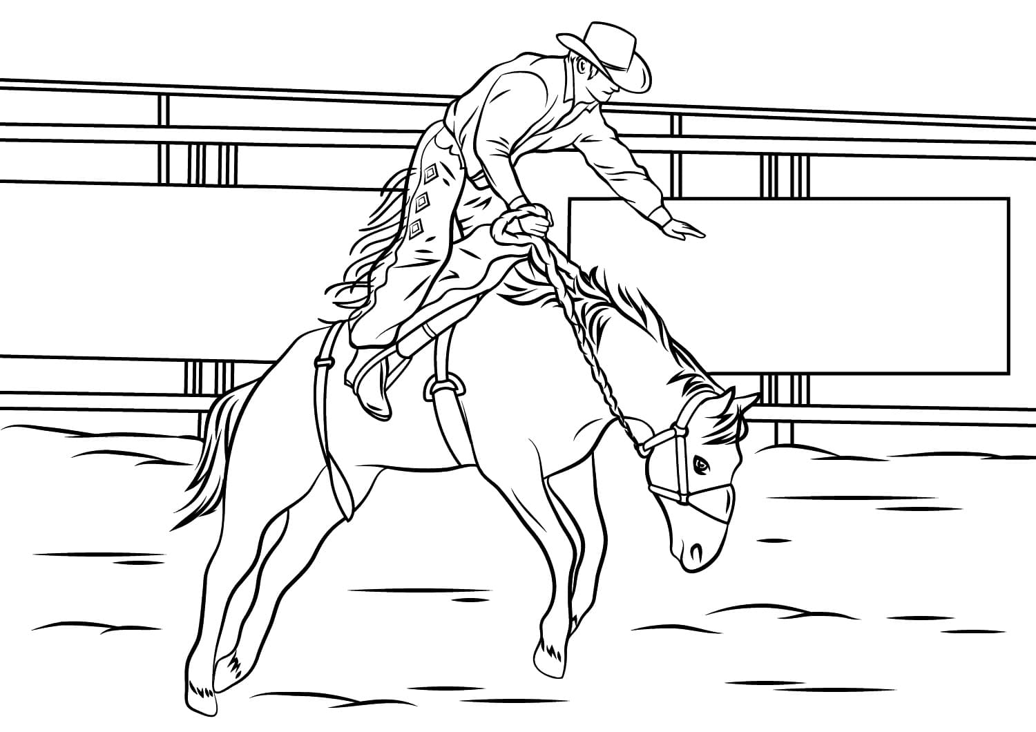 Free Rodeo coloring page