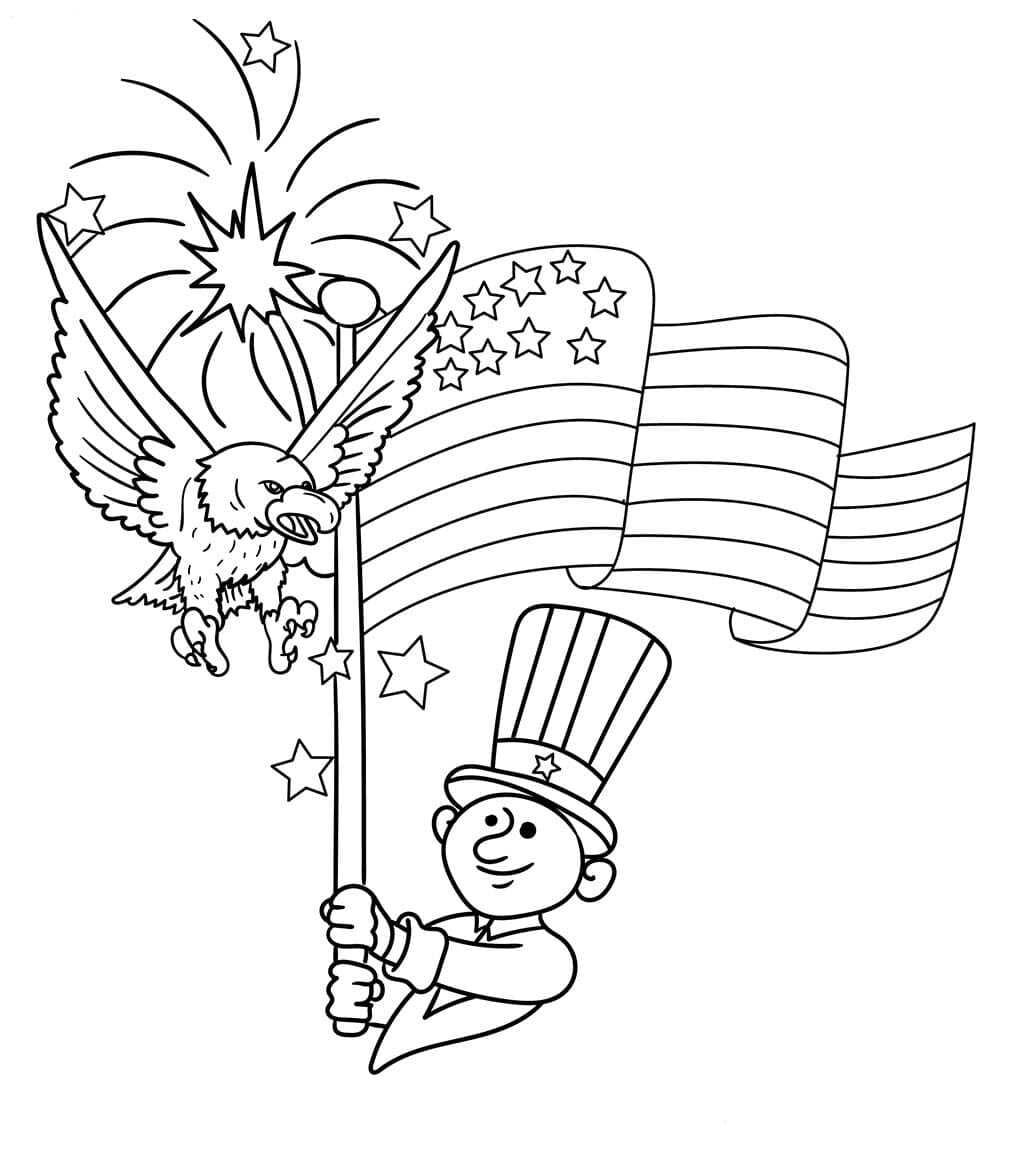 Free US Independence Day coloring page Download, Print or Color