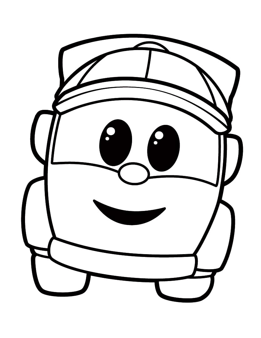 Friendly Leo the Truck coloring page