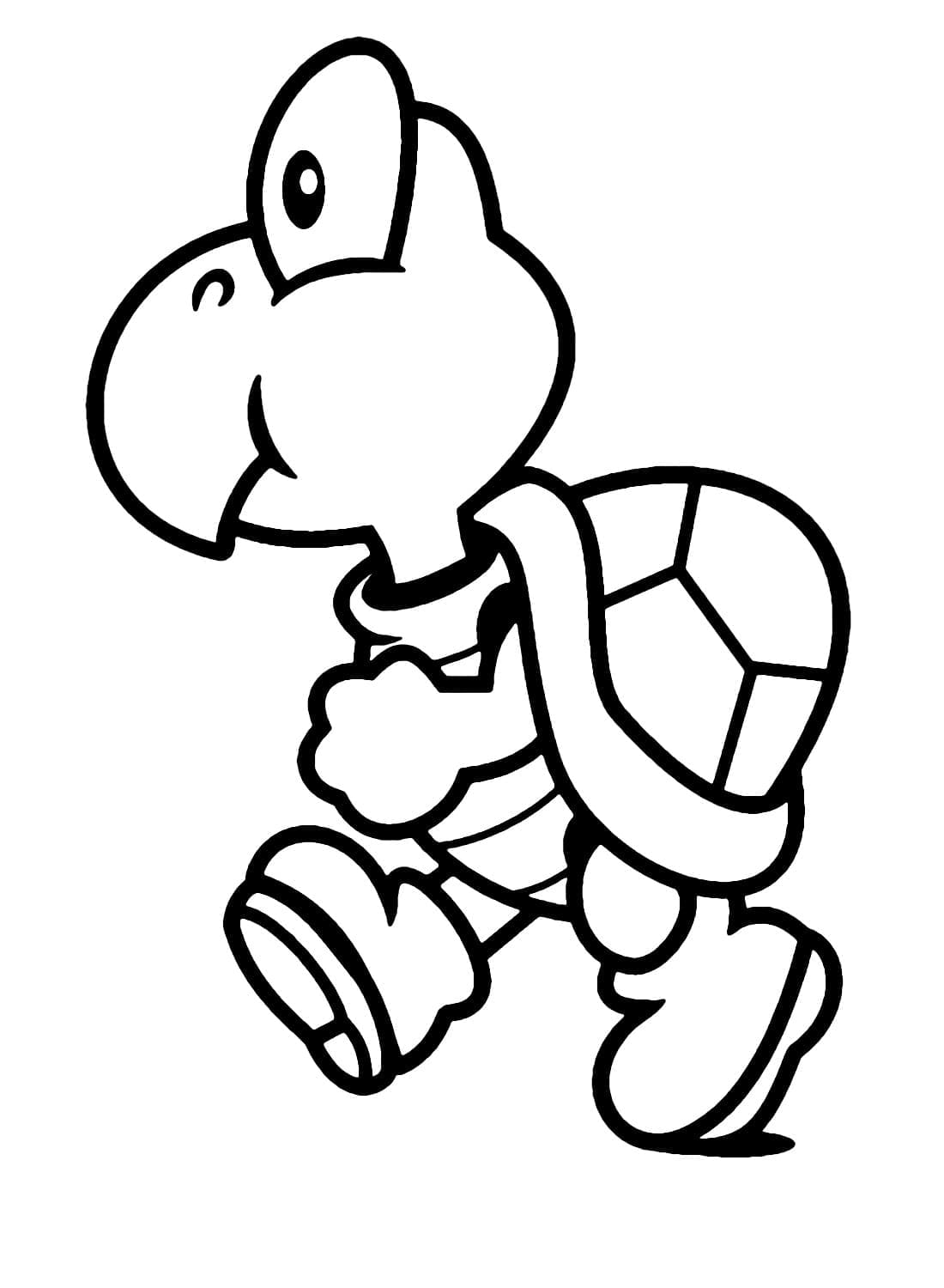 Fun Koopa Troopa coloring page