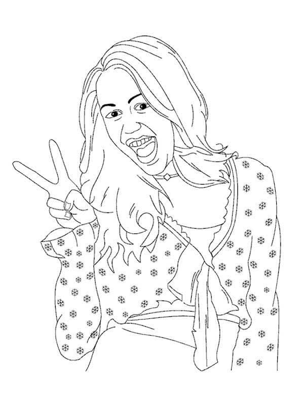 Funny Hannah Montana coloring page