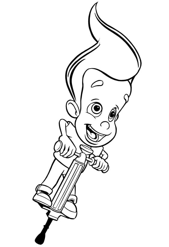 Funny Jimmy Neutron coloring page