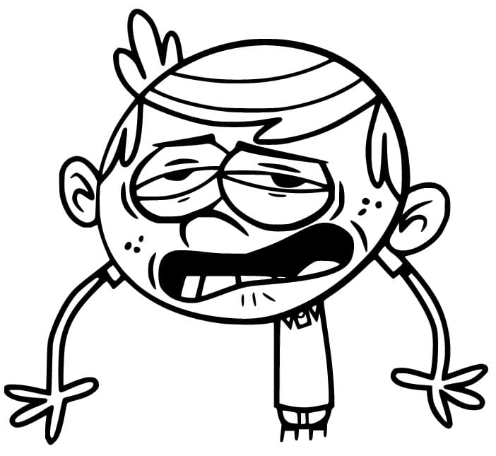 Funny Lincoln Loud coloring page