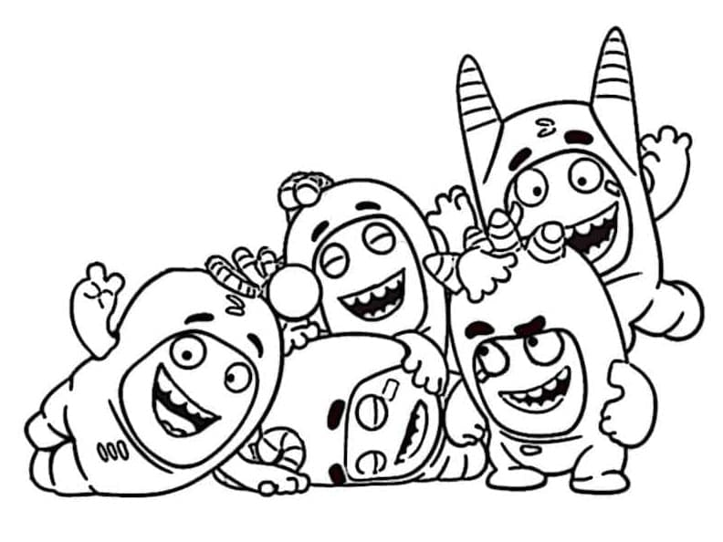 Funny Oddbods coloring page