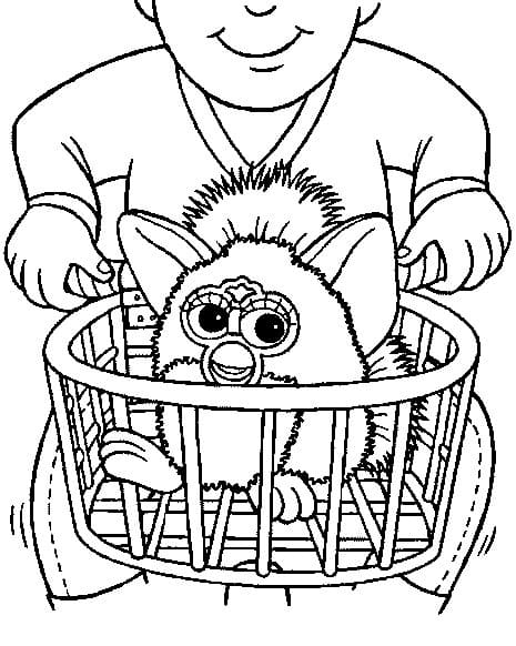 Furby Shopping coloring page