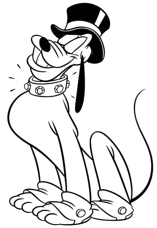 Gentle Pluto coloring page