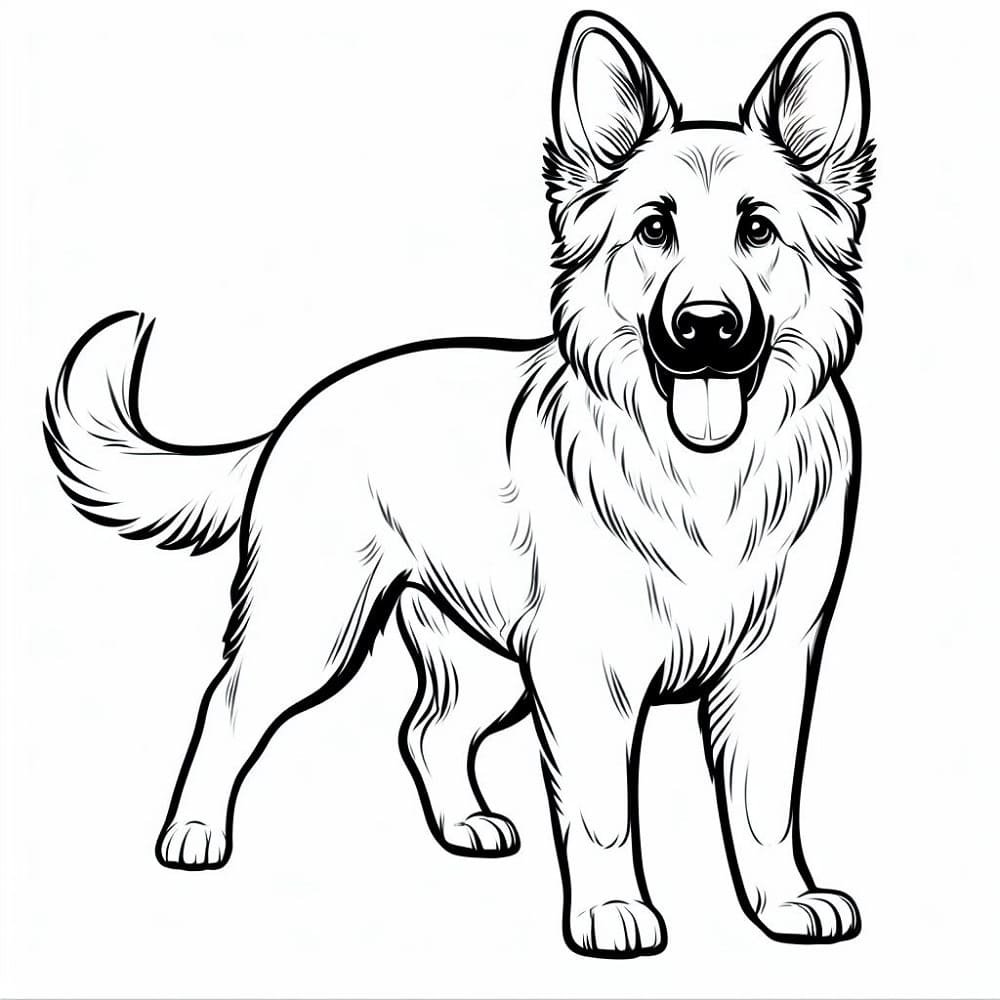 German Shepherd Free Printable Coloring Page Download Print Or Color