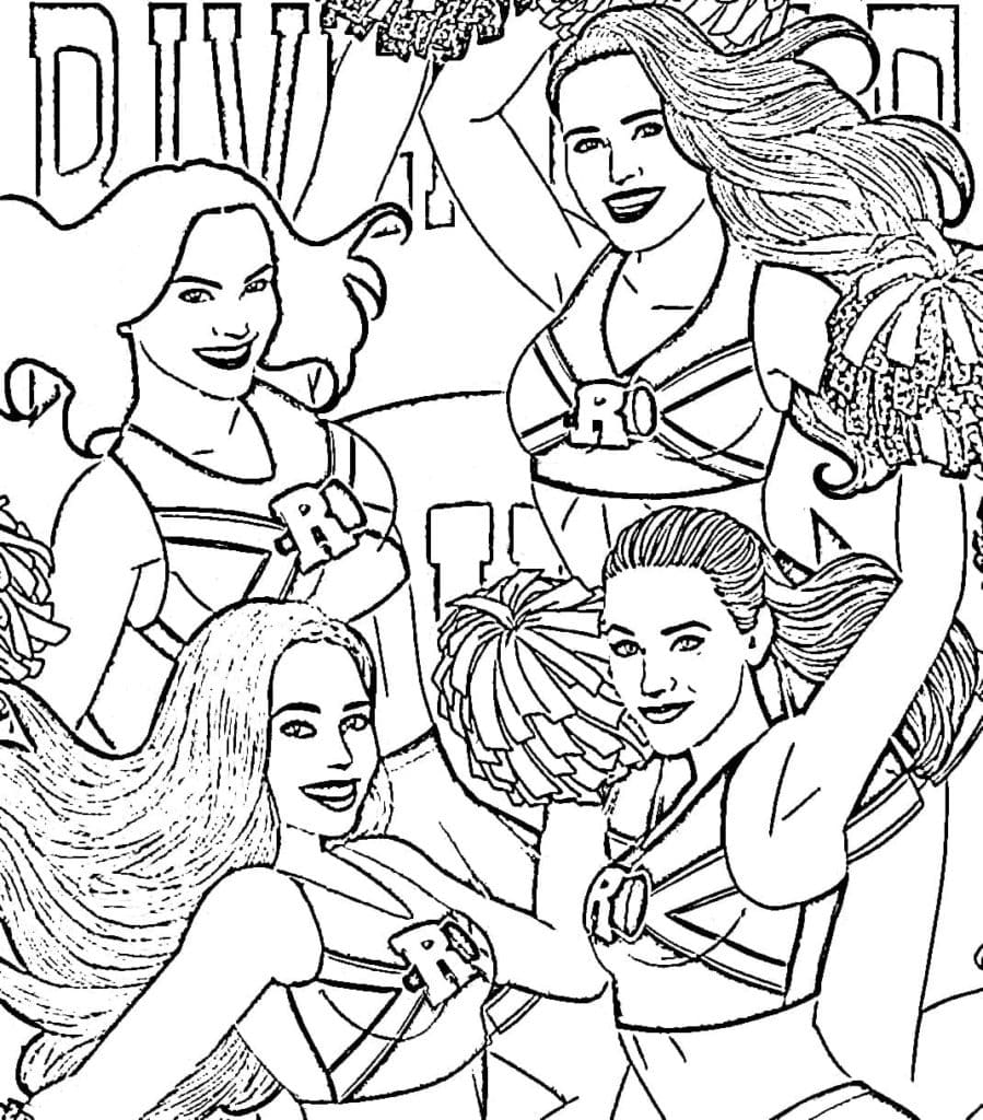 Girls in Riverdale coloring page