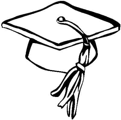 Graduation Cap coloring page