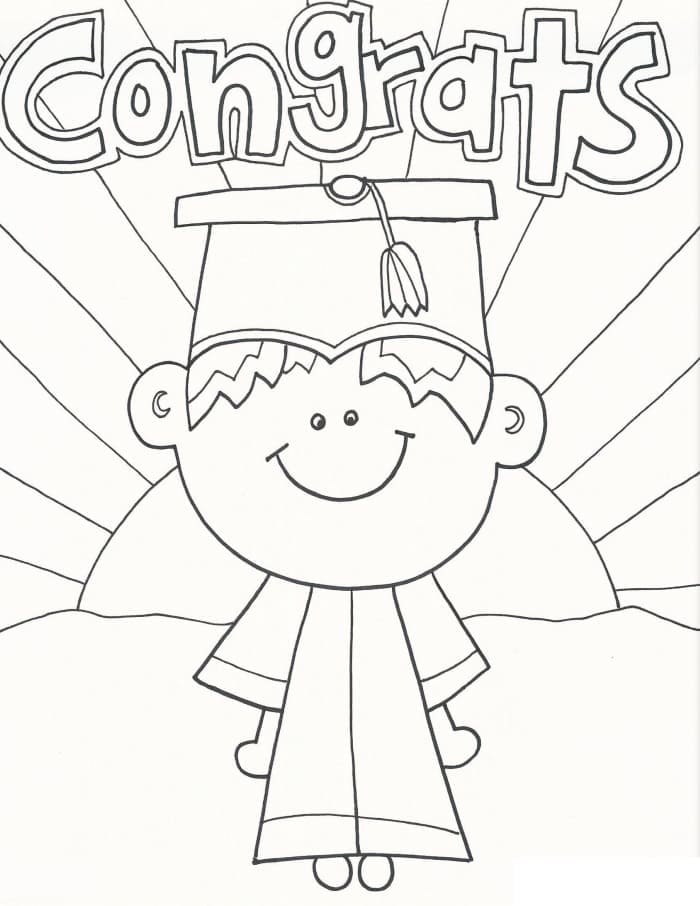 Graduation Congrats coloring page