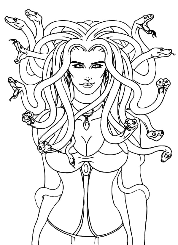 Greek Mythology Medusa Coloring Page Download Print Or Color Online For Free