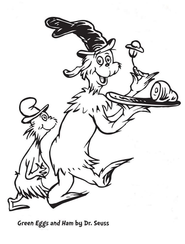 Green Eggs and Ham For Free coloring page