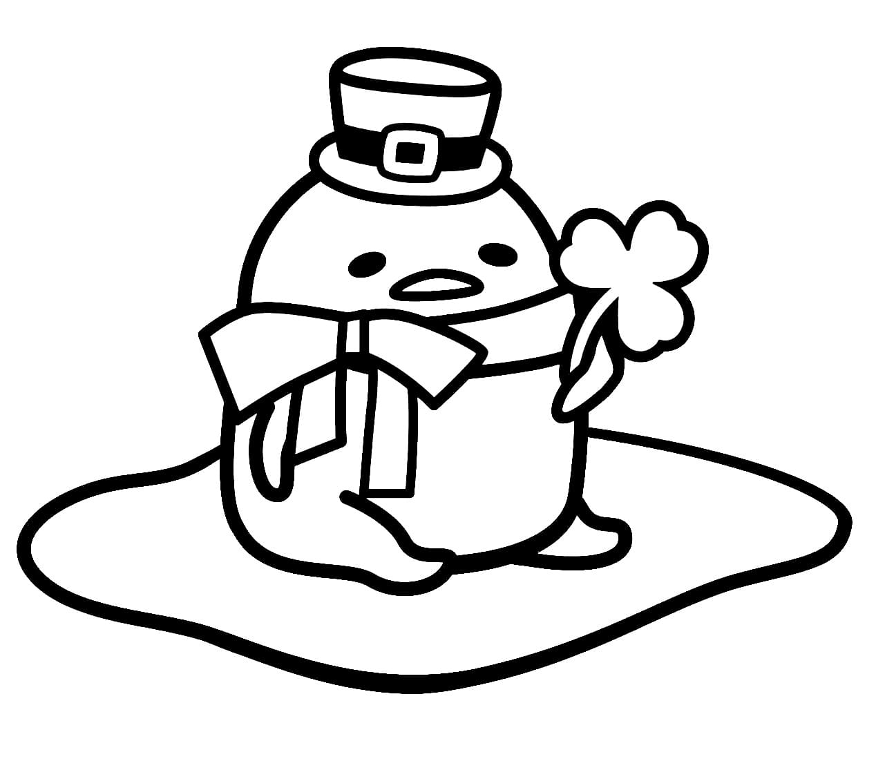 Gudetama Lucky coloring page