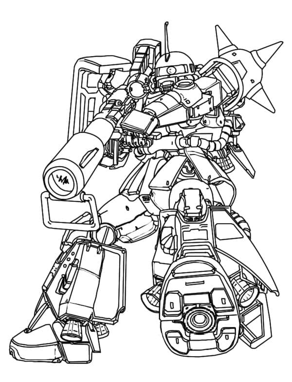 Gundam Fighting coloring page