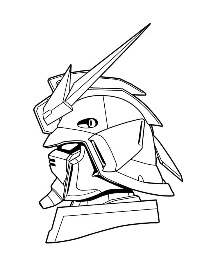 Gundam Head coloring page