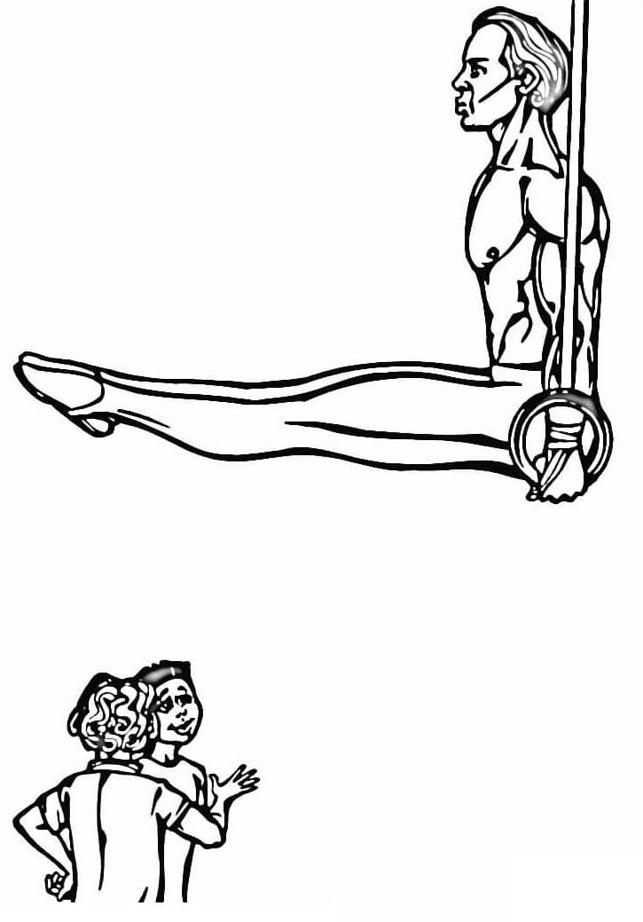 Gymnast on the Rings coloring page - Download, Print or Color Online ...