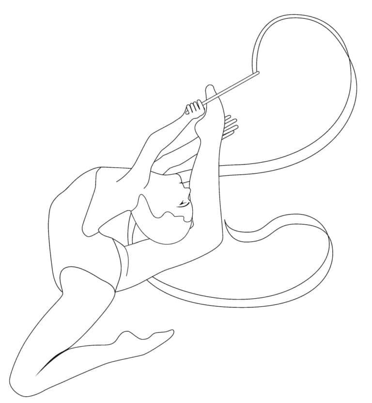 Gymnastics Free coloring page