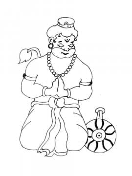 Hanuman Free Printable coloring page